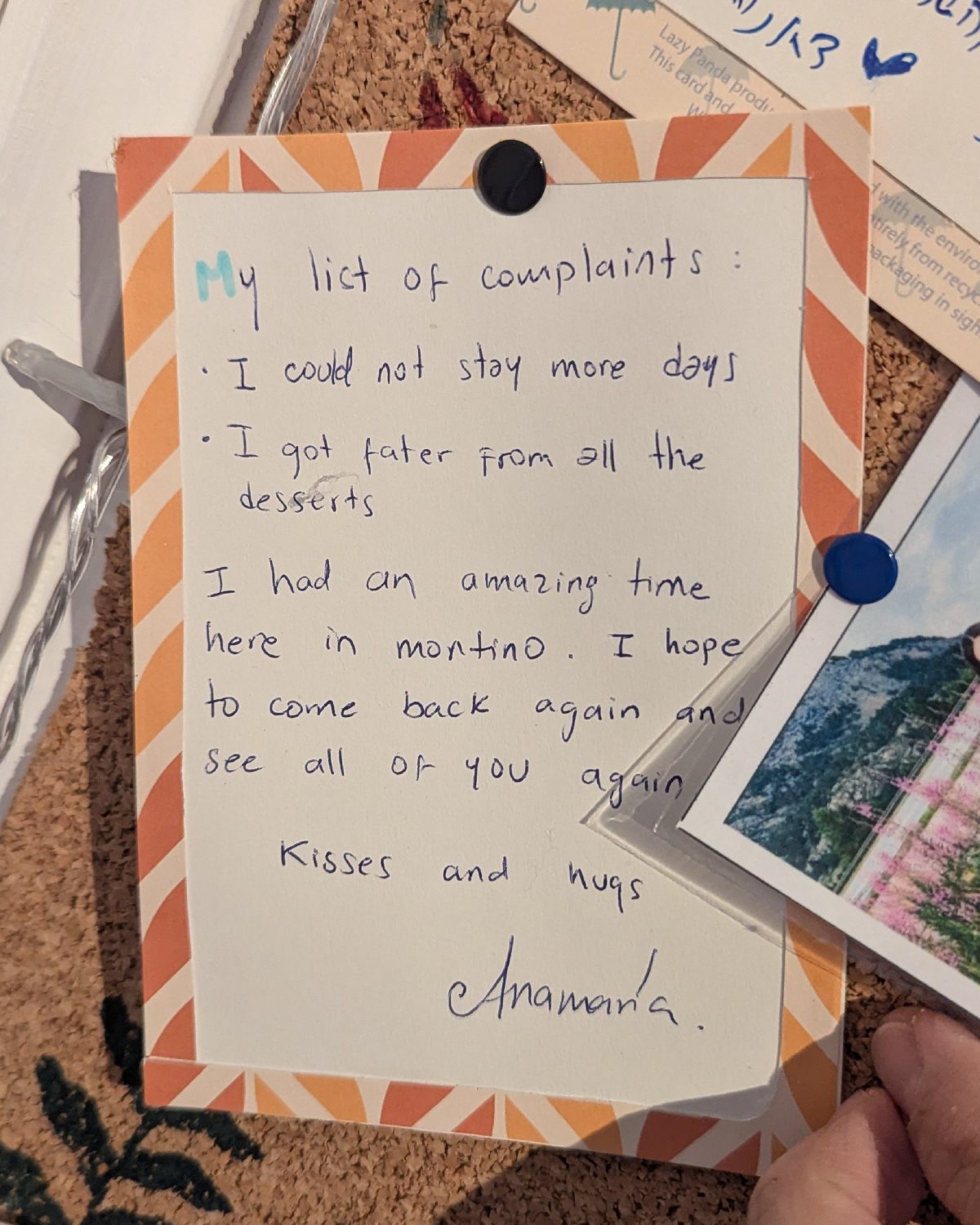 Note from Anamaría