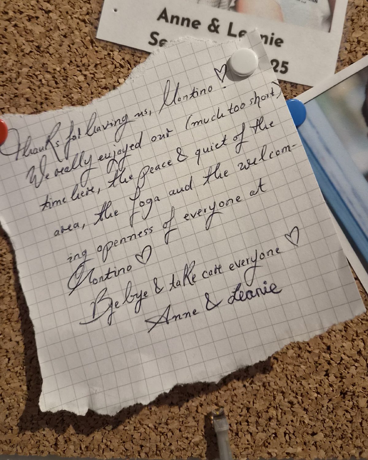 Note from Anne & Leanie