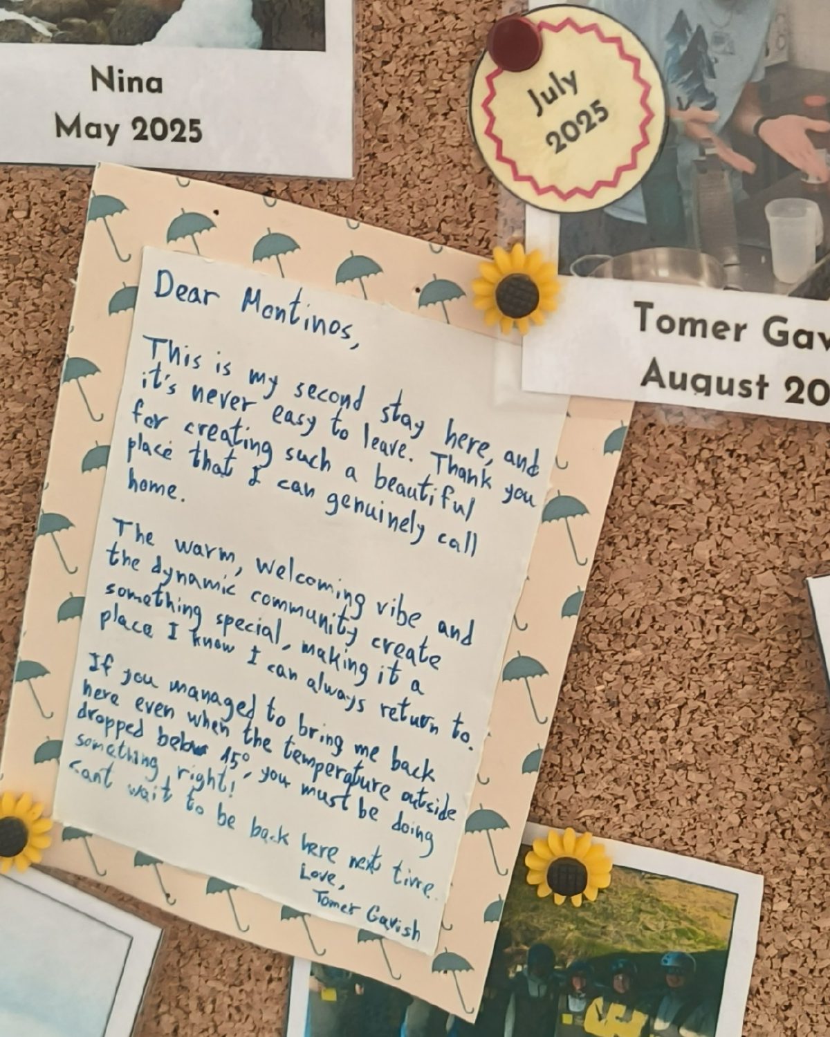 Note from Tomer